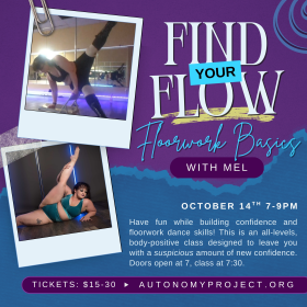 Find Your Flow: Floorwork Basics on October 14 from 7 to 9 PM