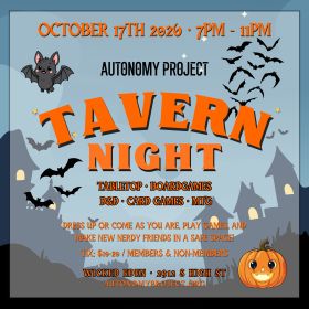 October Tavern Night from 7 PM to 11 PM